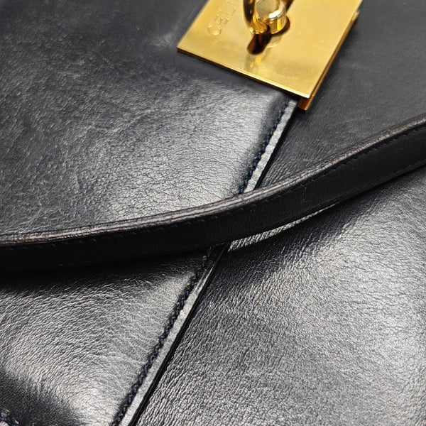 Calfskin Shoulder Bag Blue