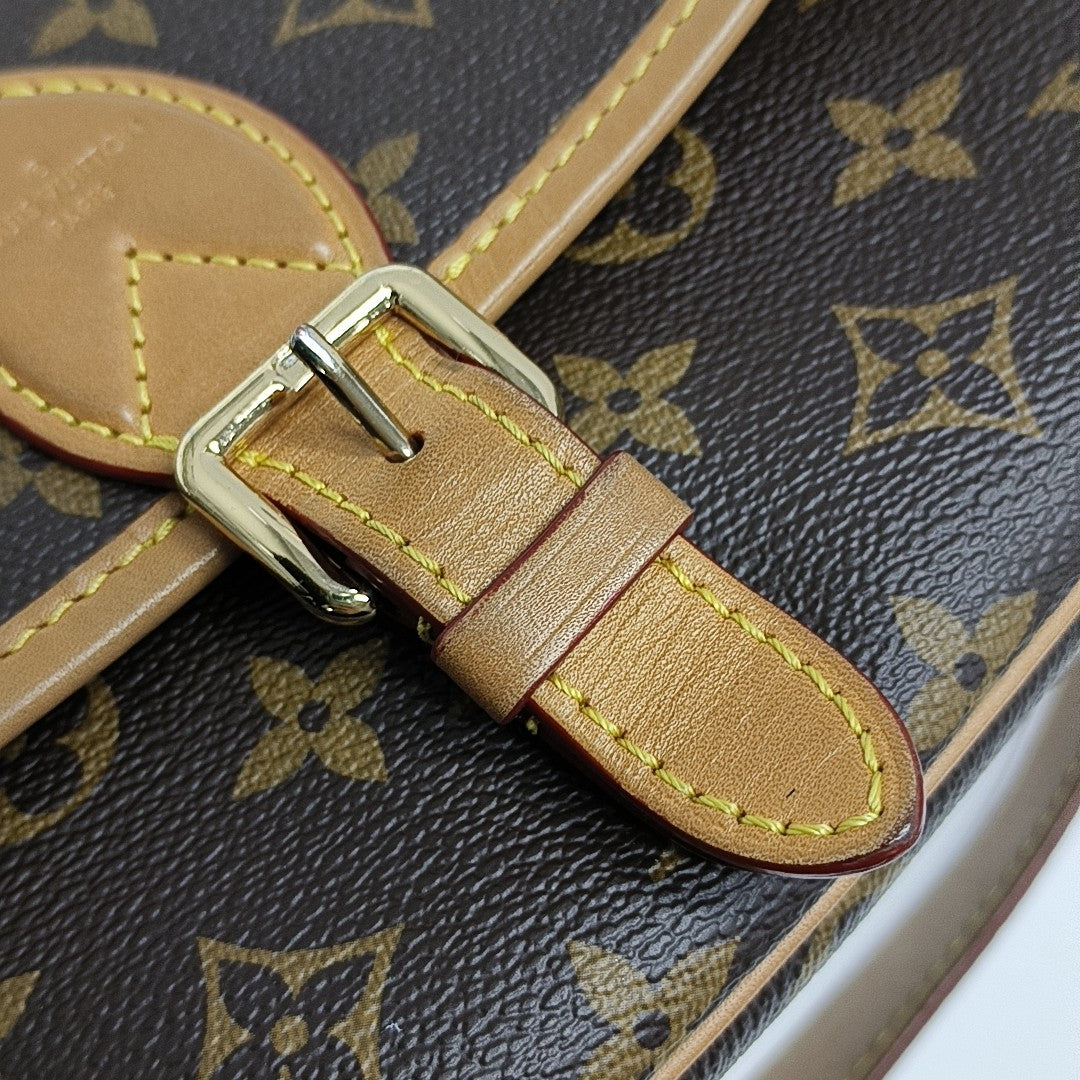 DIANE Monogram Coated Canvas Brown
