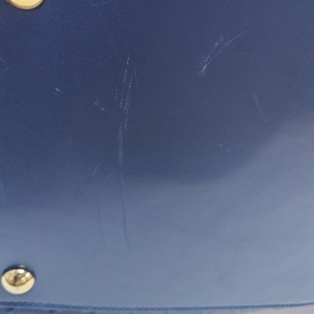 Leather Shoulder Bag Blue