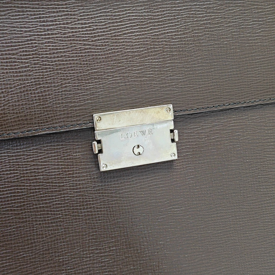 Calfskin Top Handle Bag Brown