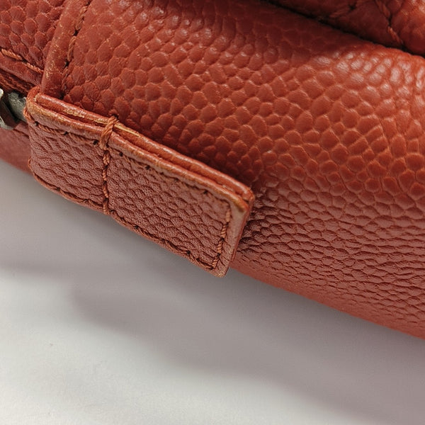 COCO SPORRAN Quilted Grained Calfskin Orange