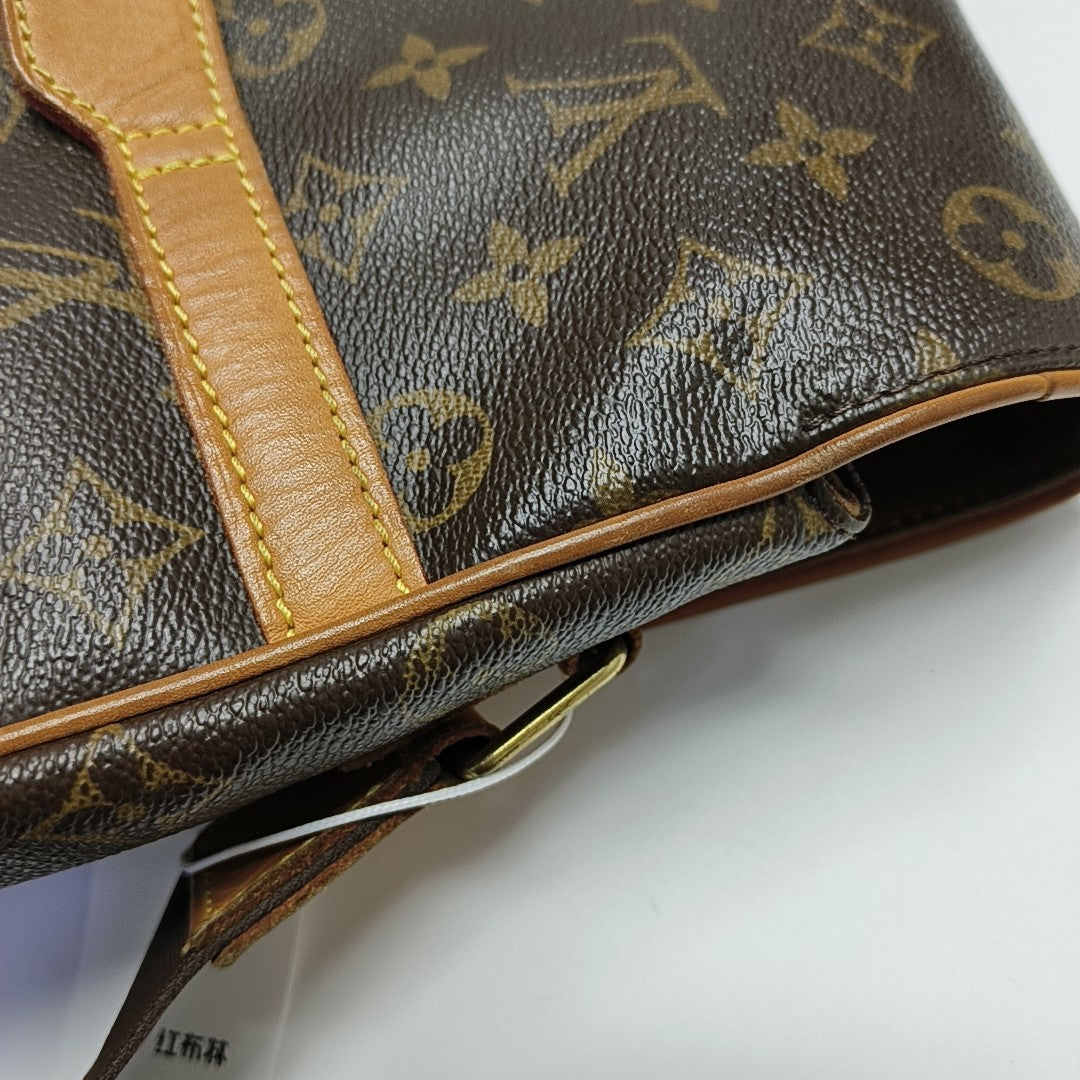 VALMY Monogram Coated Canvas Brown