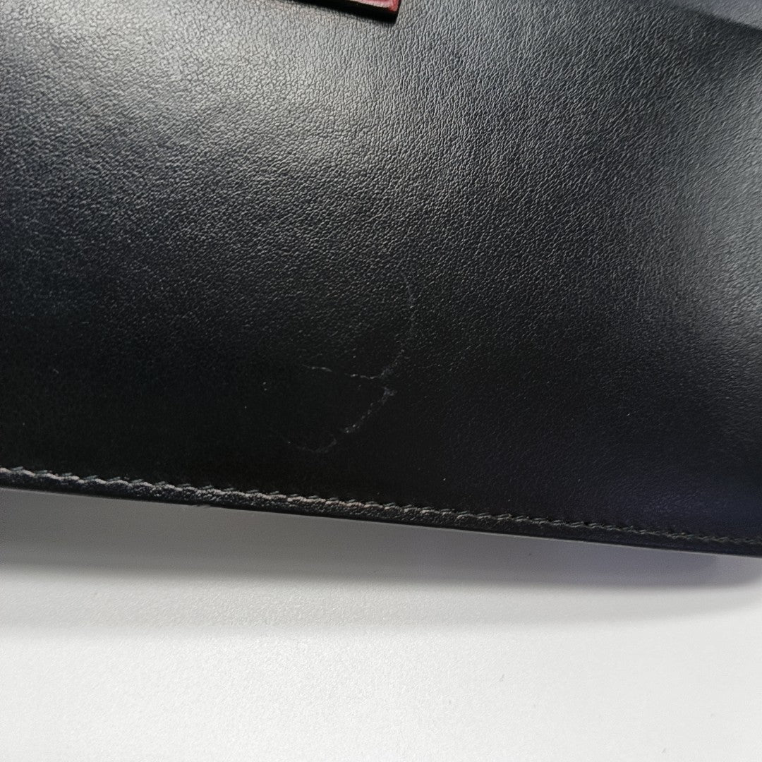 Elektra Mini Calfskin Black Wallet