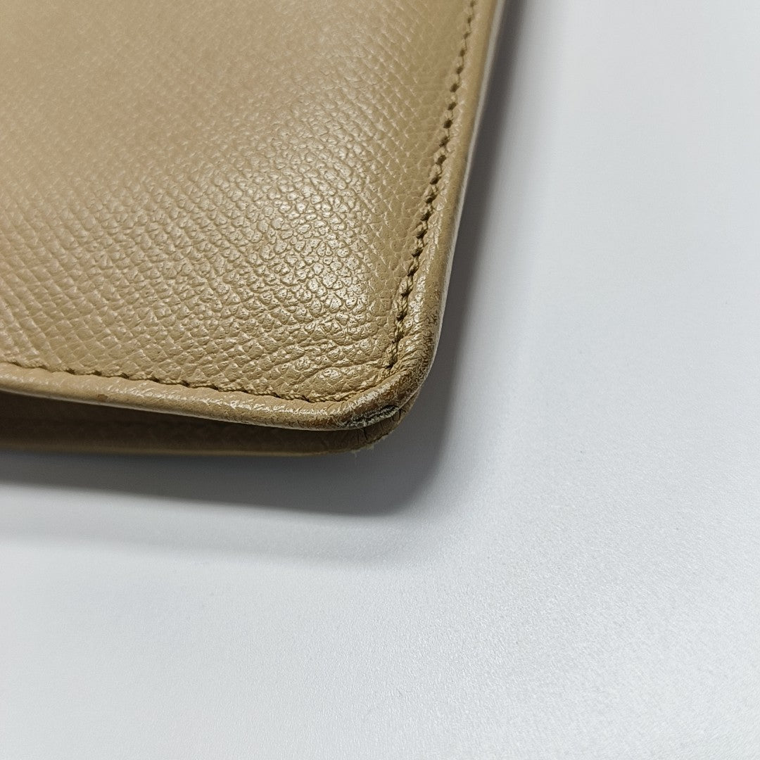 Grained Calfskin Wallet Yellow