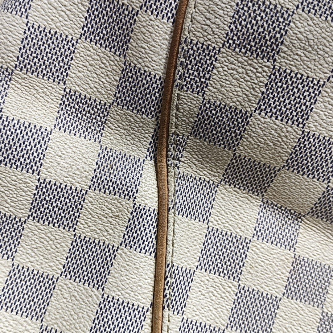 GALLIERA PM Damier Azur Coated Canvas White