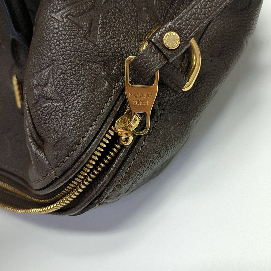 SPEEDY 25 Monogram Calfskin Brown