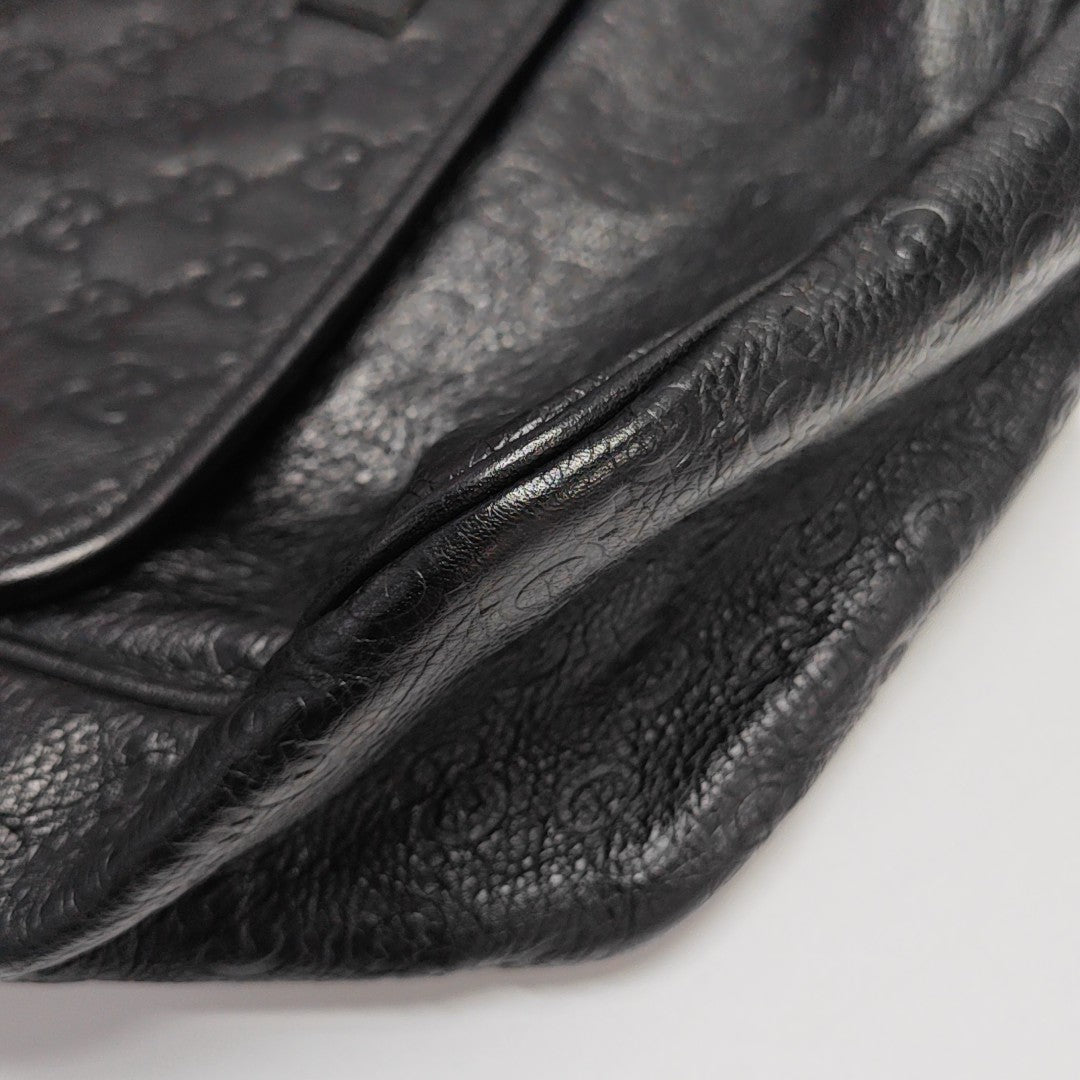 Ligne Shima Monogram Calfskin Black