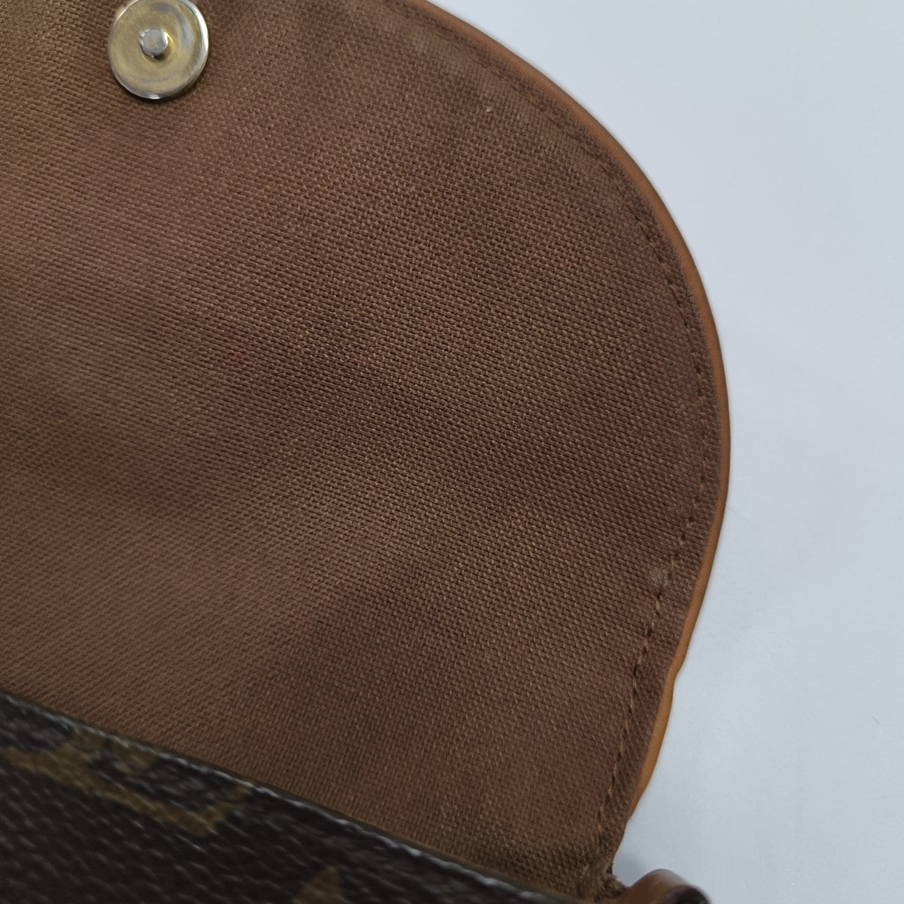 Monogram Coated Canvas Shoulder Bag Brown
