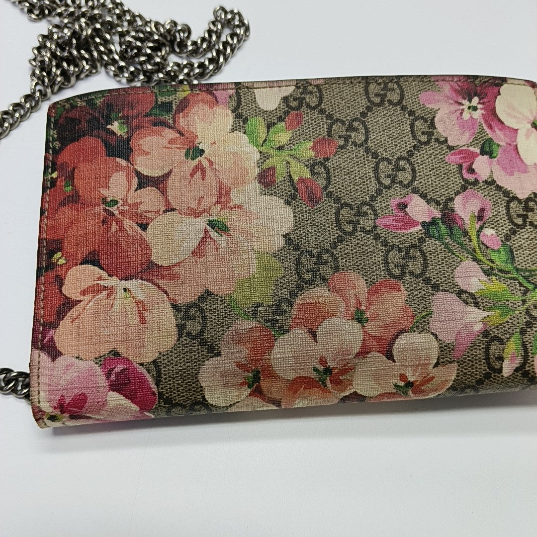 GG Blooms Monogram Coated Canvas Beige
