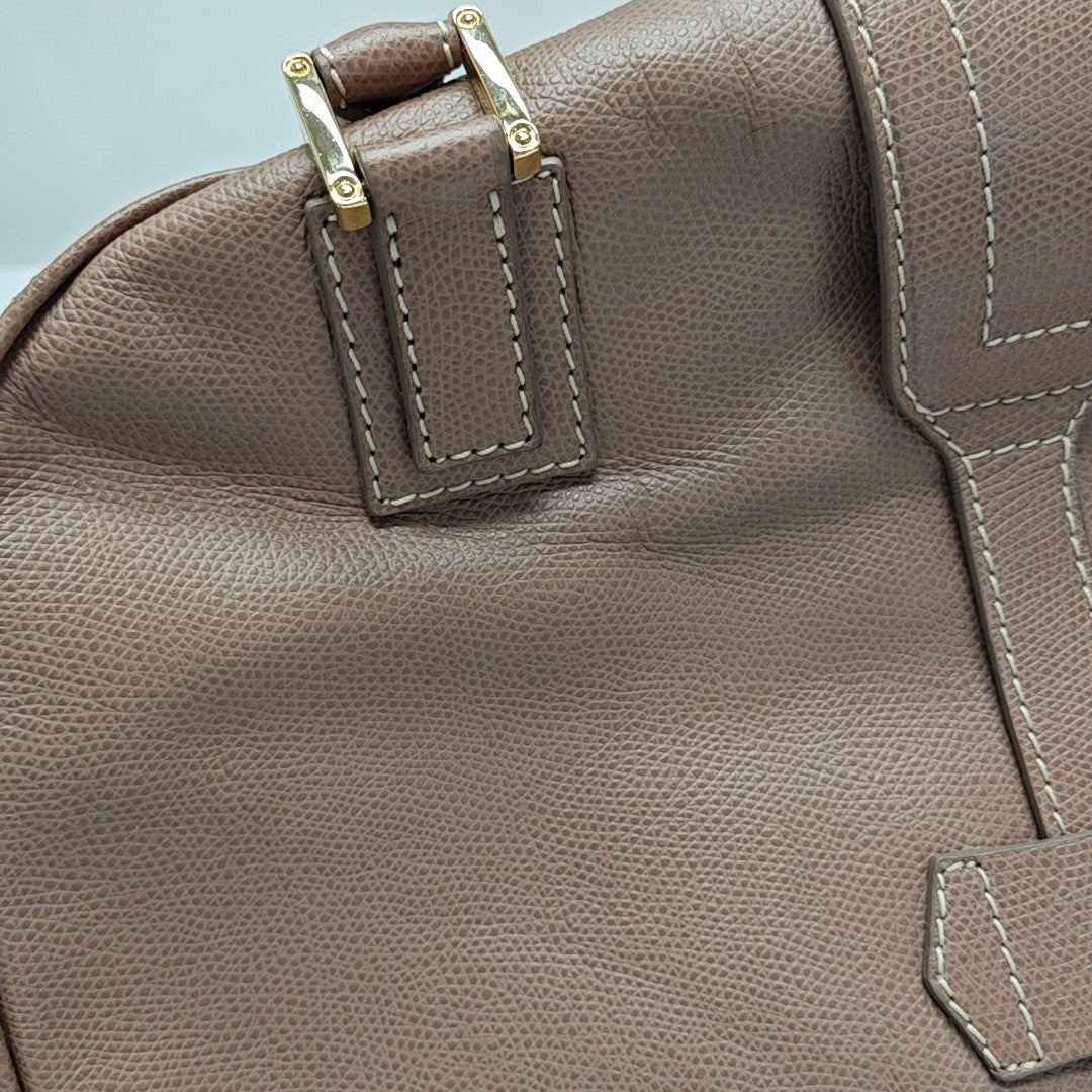 Calfskin Top Handle Bag Beige