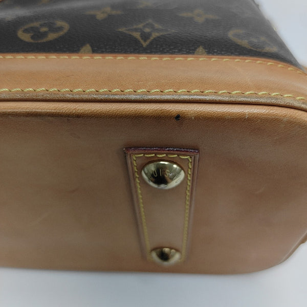 ALMA PM Monogram Coated Canvas Brown