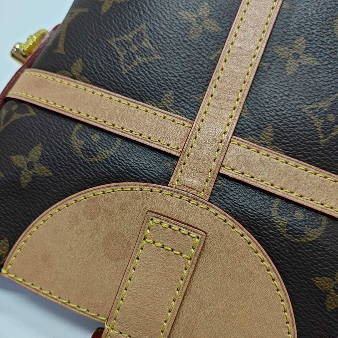 DUFFLE Monogram Coated Canvas Brown