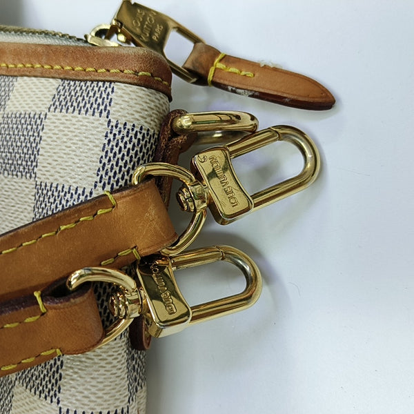 RIVIERA PM Damier Azur Coated Canvas White