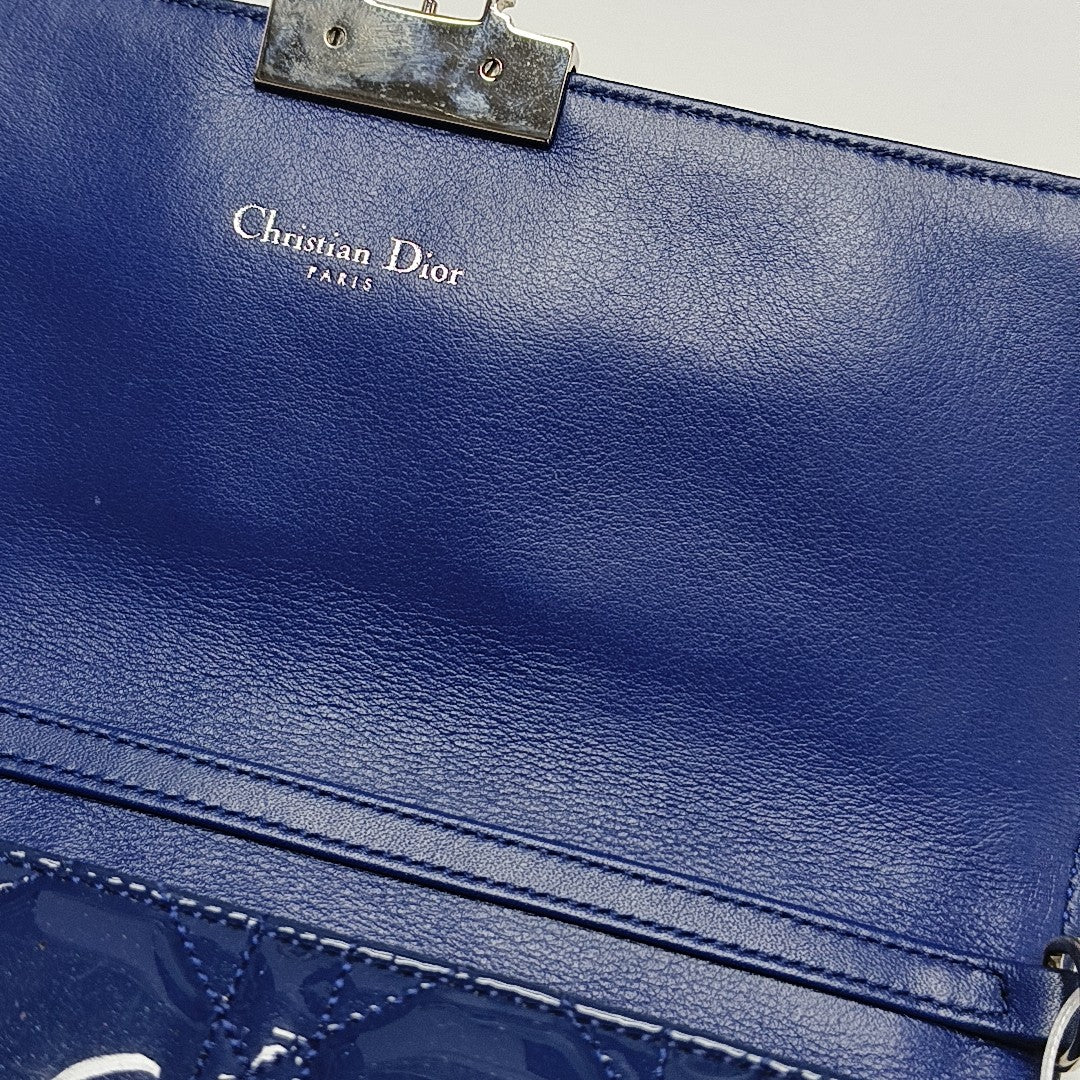Rendez-Vous Cannage Patent Leather Blue