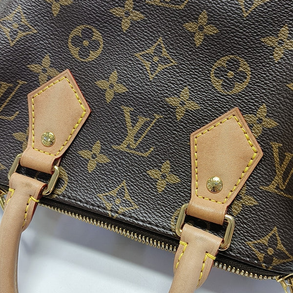 SPEEDY 20 Monogram Coated Canvas Brown