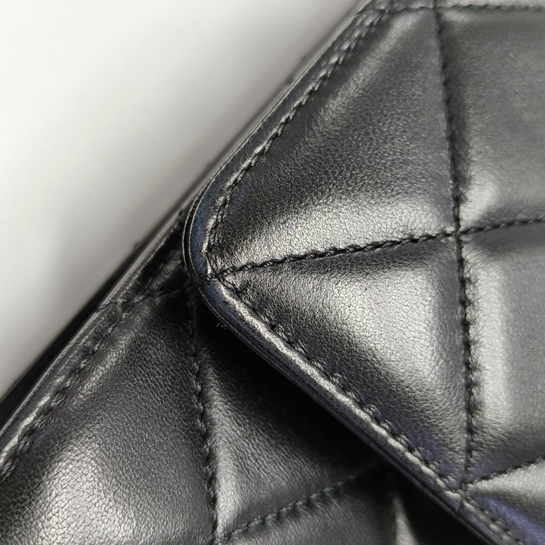 DOUBLE CC Quilted Lambskin Black