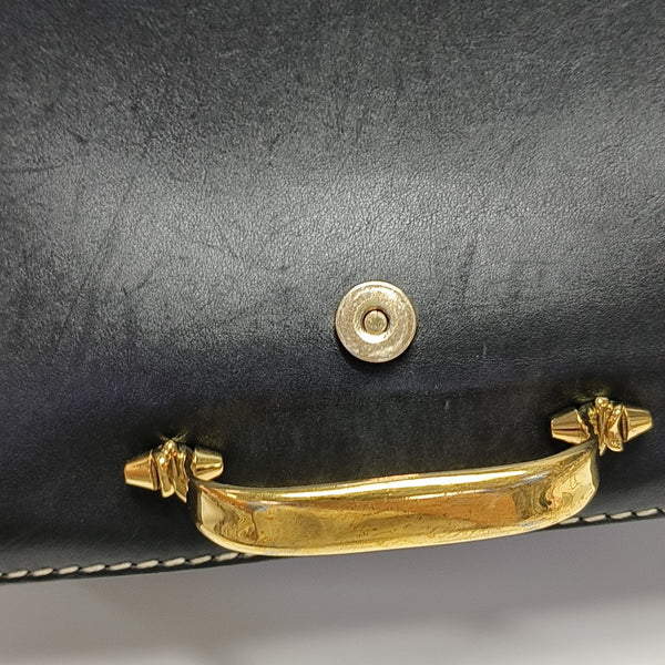 Calfskin Shoulder Bag Black