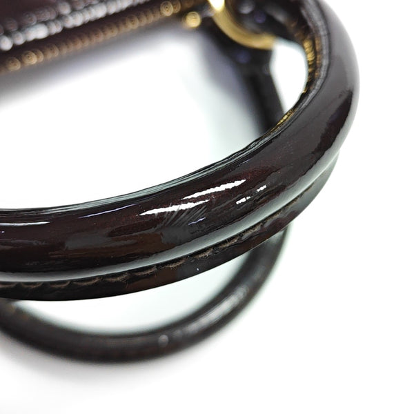 ALMA BB Monogram Patent Leather Brown
