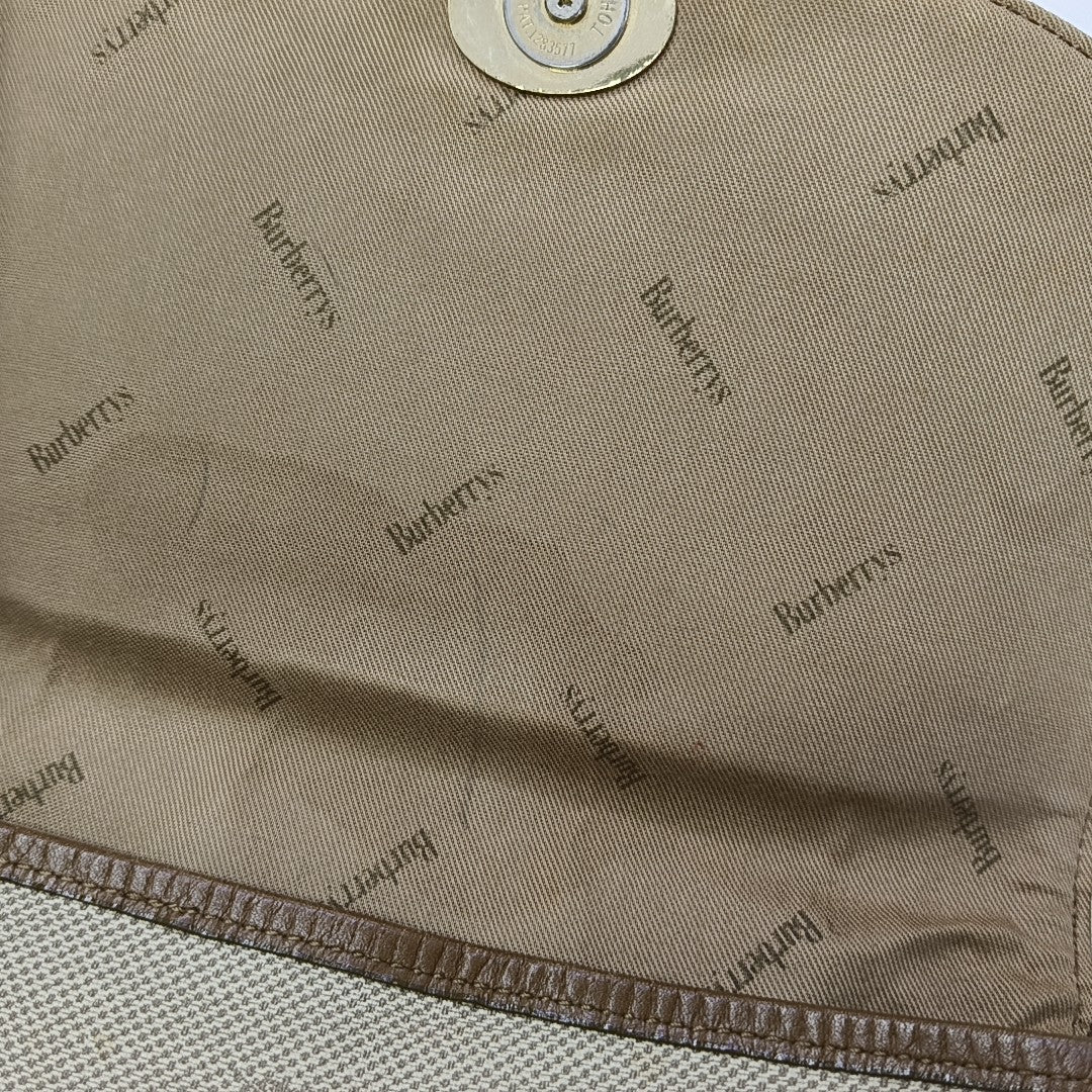 Coated Canvas Shoulder Bag Beige
