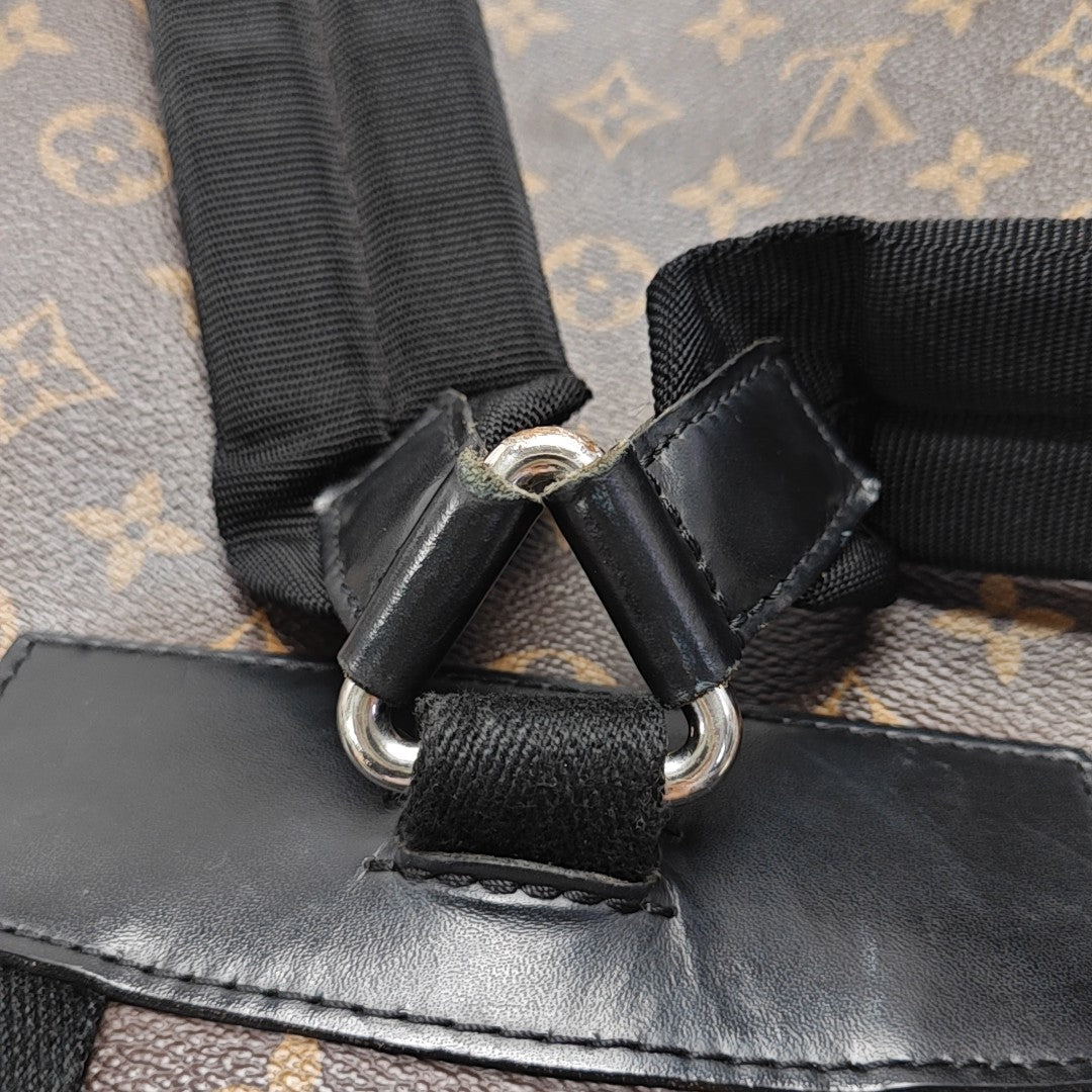 JOSH Monogram Coated Canvas Brown
