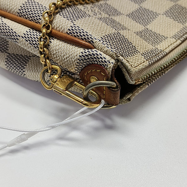 EVA Damier Azur Coated Canvas White