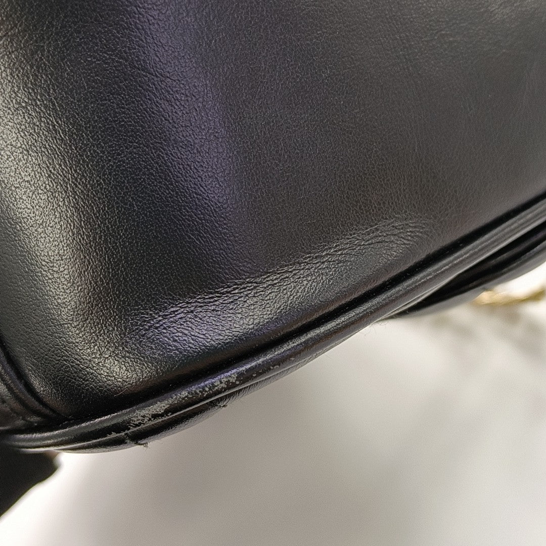 Quilted Calfskin Shoulder Bag Black