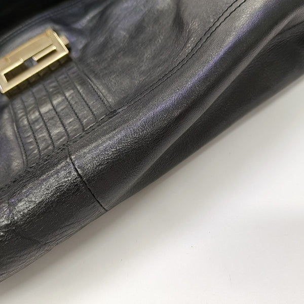 Baguette Quilted Calfskin Black