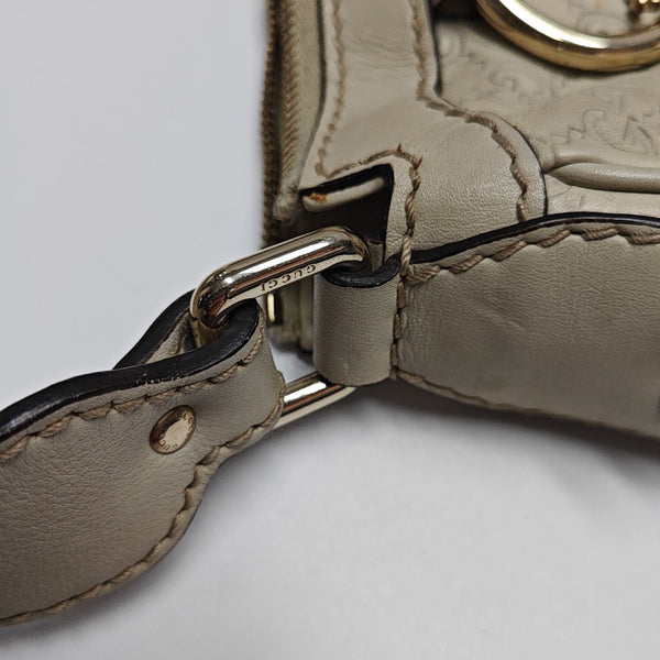 Sukey Monogram Calfskin Beige