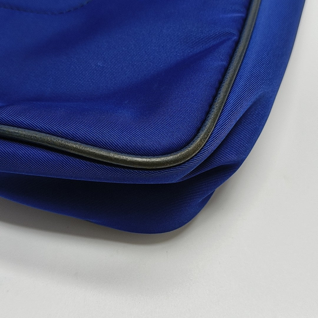 Nylon Shoulder Bag Blue