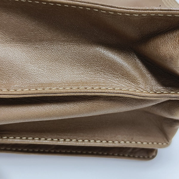 Lambskin Shoulder Bag Brown