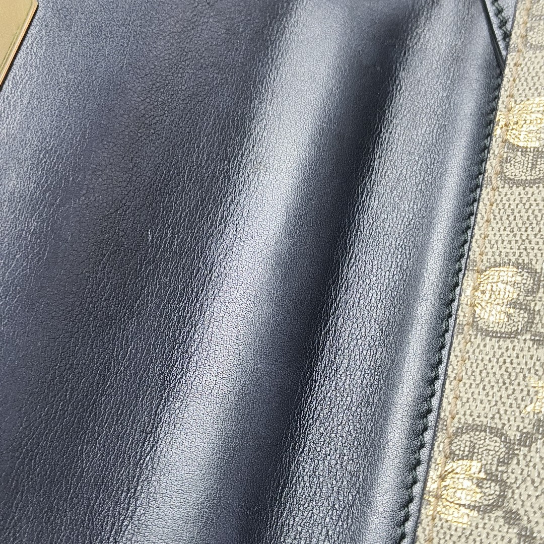 Padlock Small Monogram Coated Canvas Beige