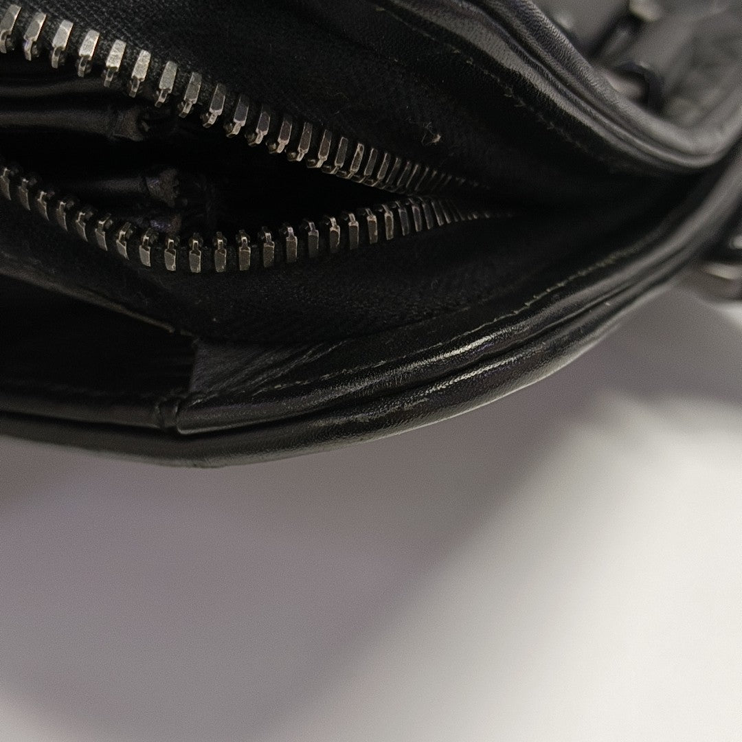 Calfskin Top Handle Bag Black