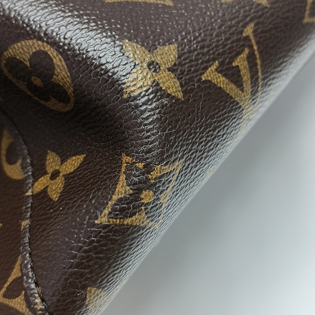 MONTAIGNE MM Monogram Coated Canvas Brown