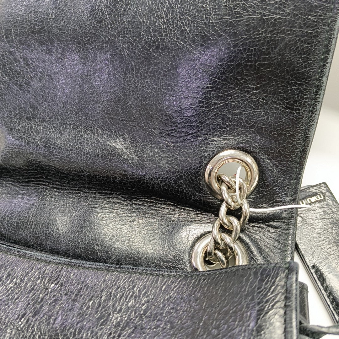Calfskin Shoulder Bag Black