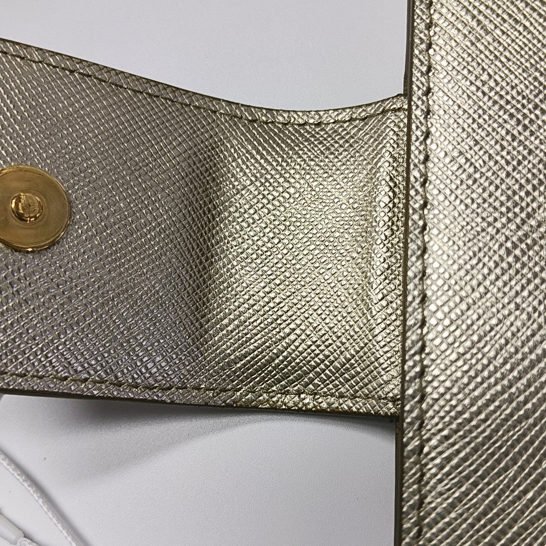 Saffiano Calfskin Shoulder Bag Beige