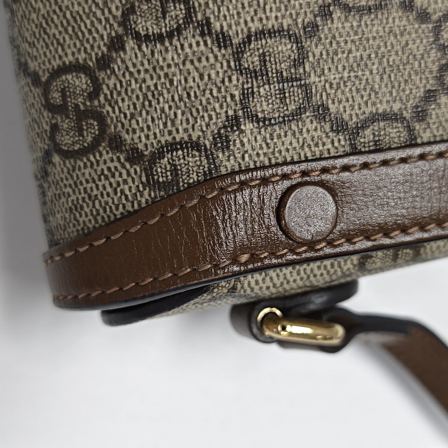 Horsebit 1955 Mini Monogram Coated Canvas Beige