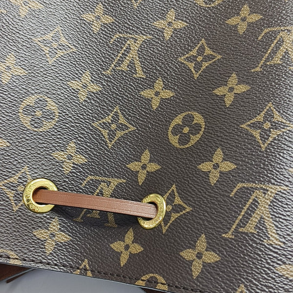 NÉONOÉ MM Monogram Coated Canvas Brown