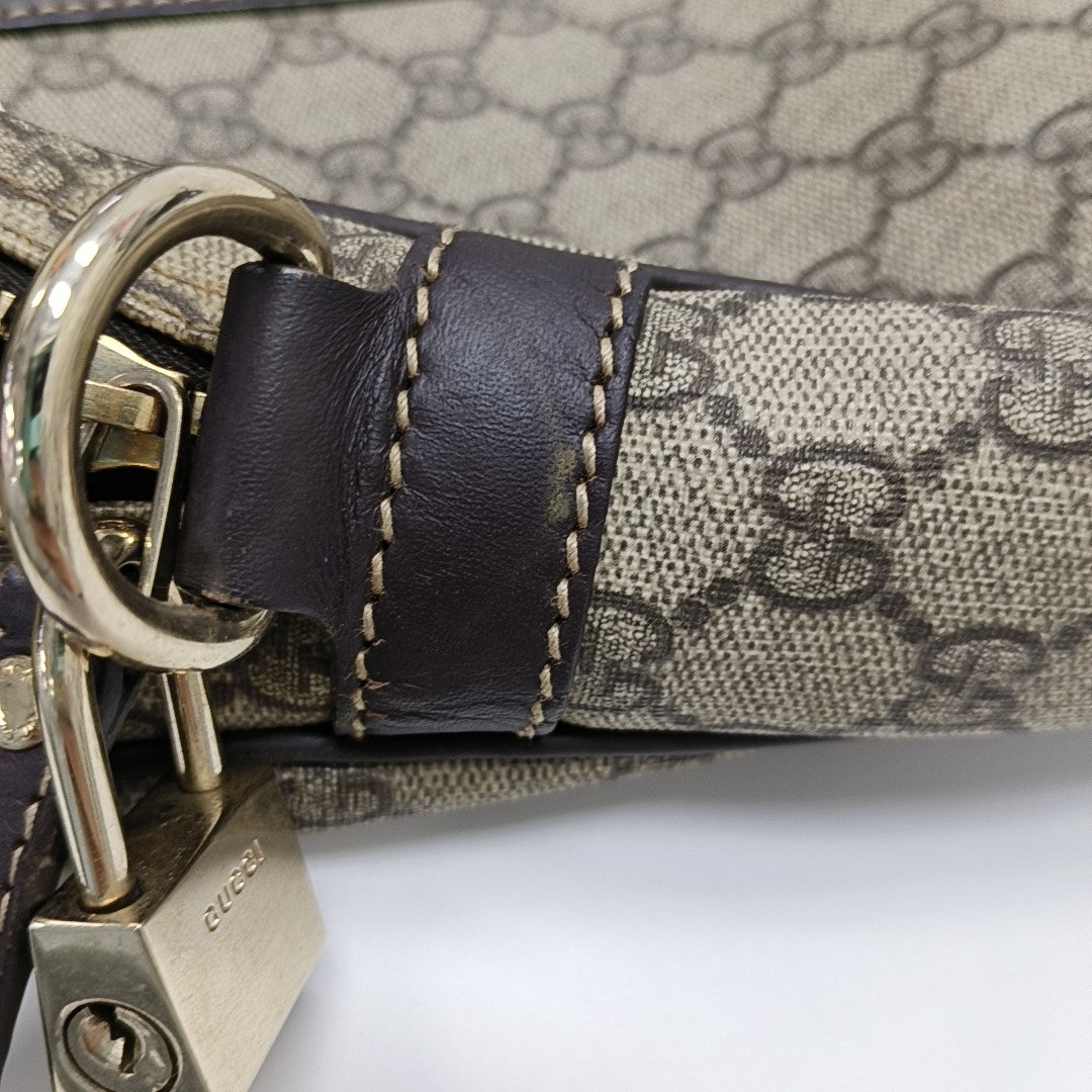 Monogram Coated Canvas Top Handle Bag Beige