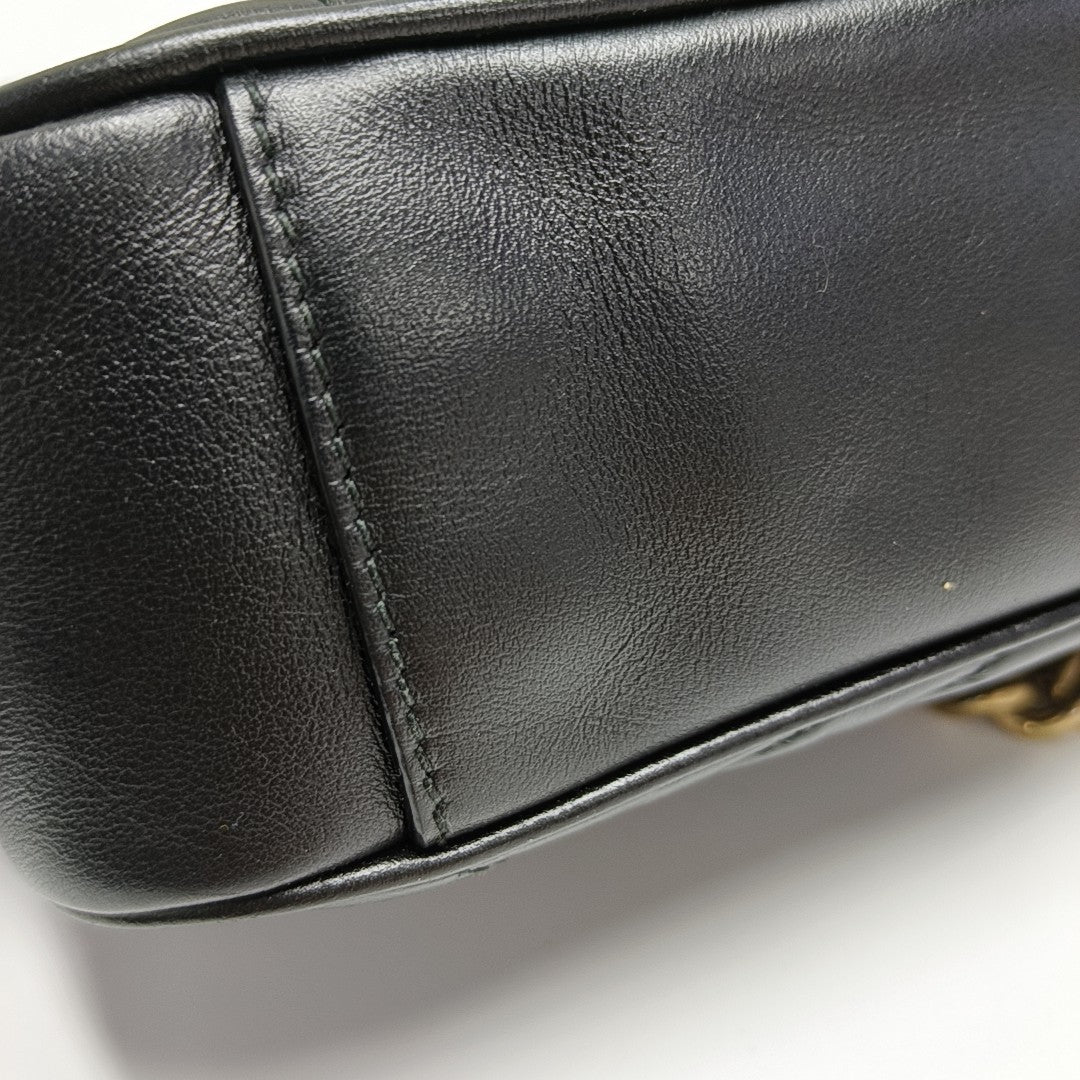 GG Marmont Small Quilted Calfskin Black