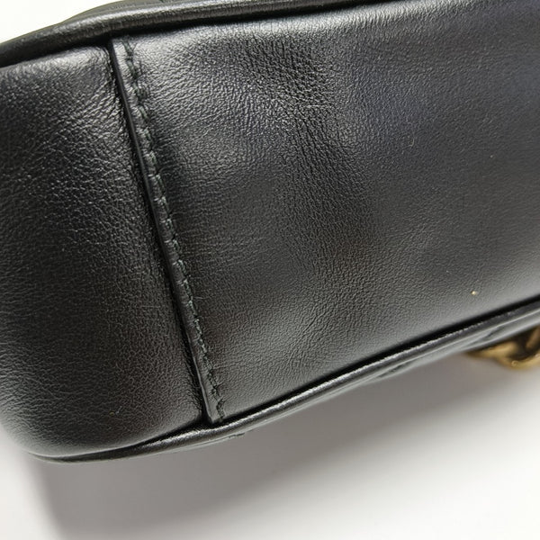 GG Marmont Small Quilted Calfskin Black