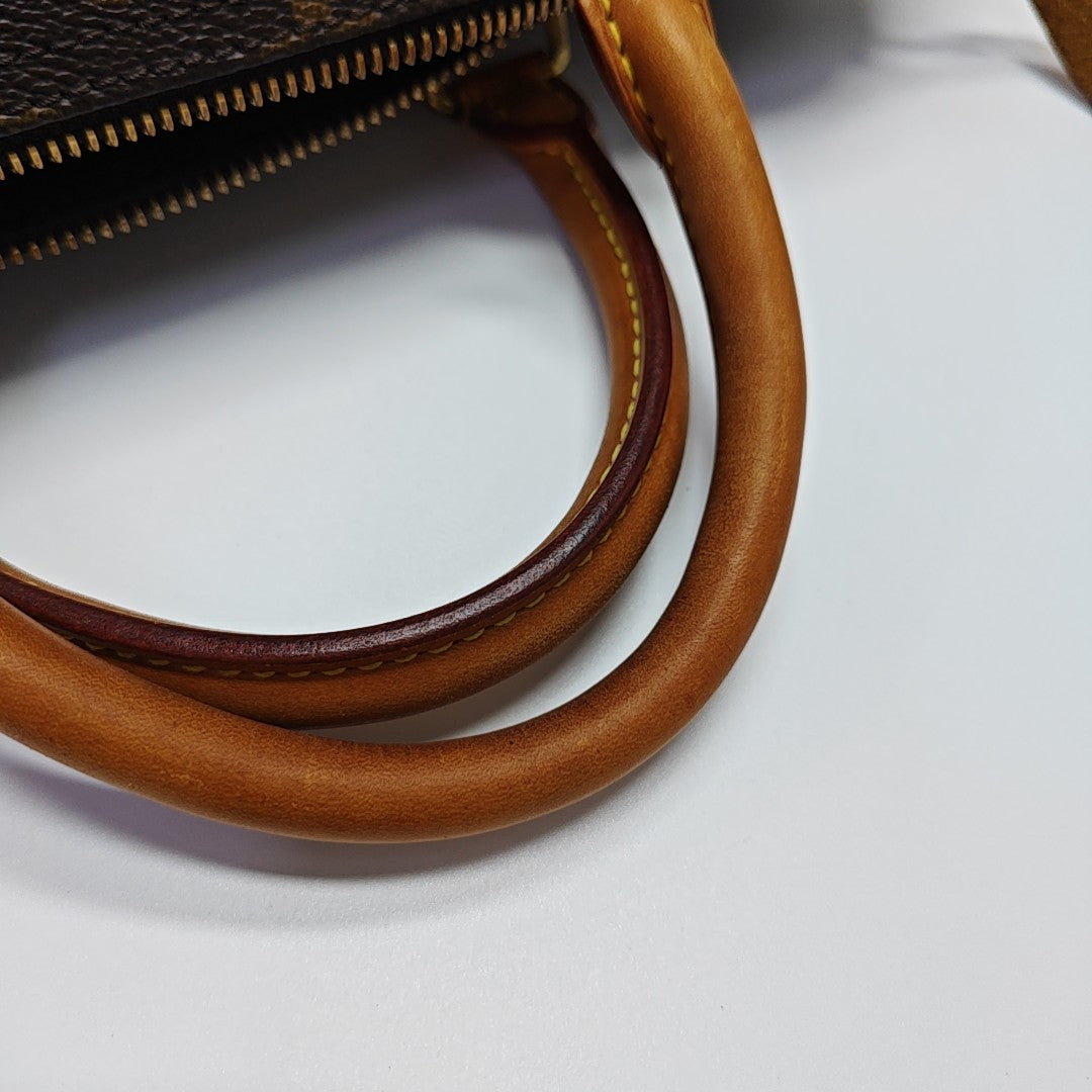 SPEEDY 30 Monogram Coated Canvas Brown