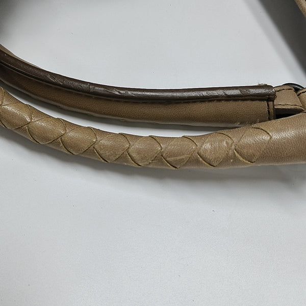 Lambskin Top Handle Bag Brown