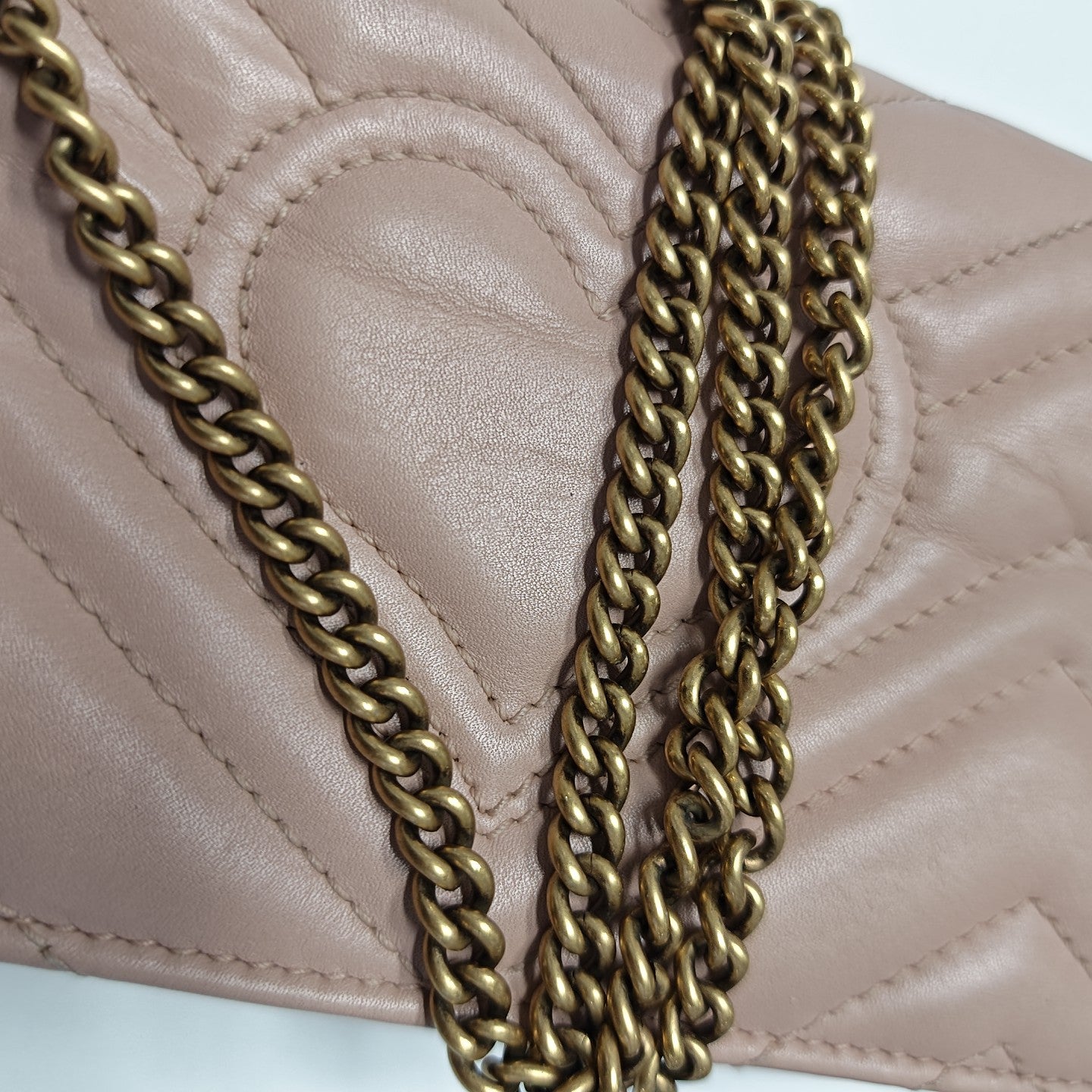GG Marmont Super Mini Quilted Calfskin Pink