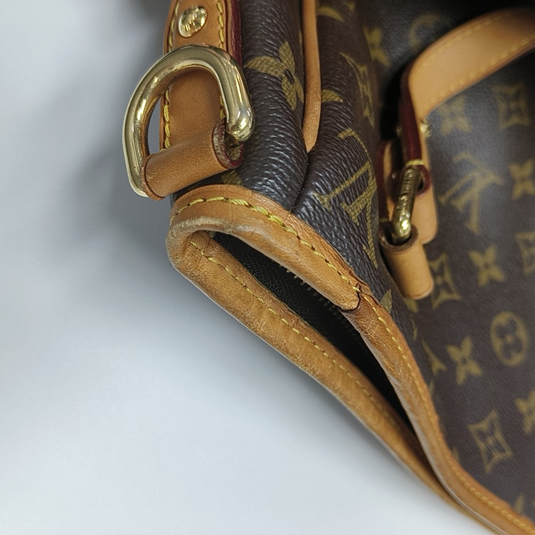 ESTRELA MM Monogram Coated Canvas Brown