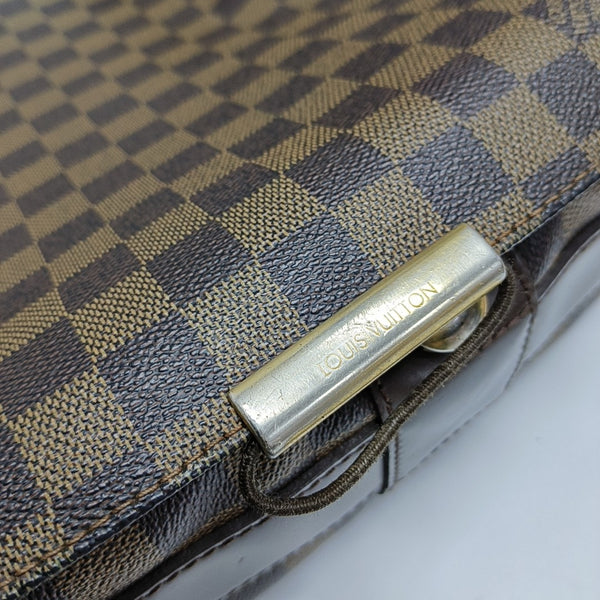 BASTILLE Damier Ebene Coated Canvas Brown