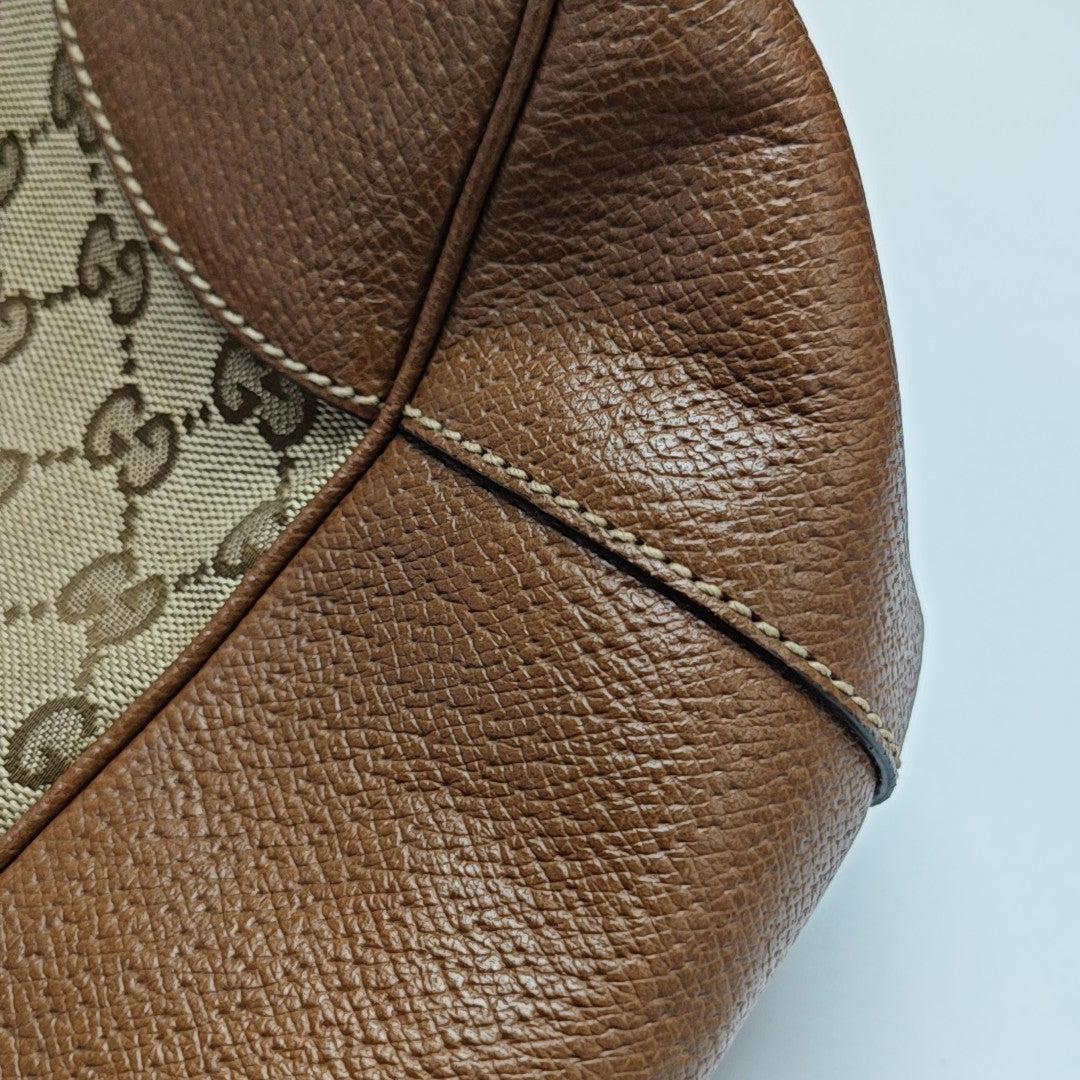 Bree Medium Monogram Canvas Beige