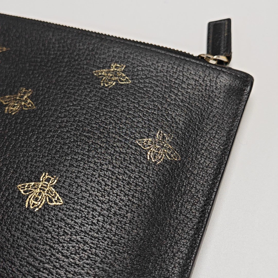 Bee Web Calfskin Black
