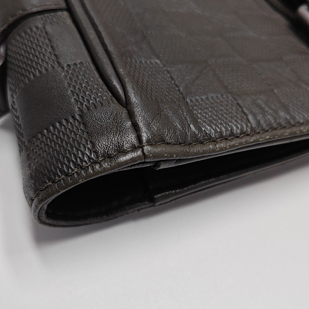 TADAO PM Damier Ebene Calfskin Brown