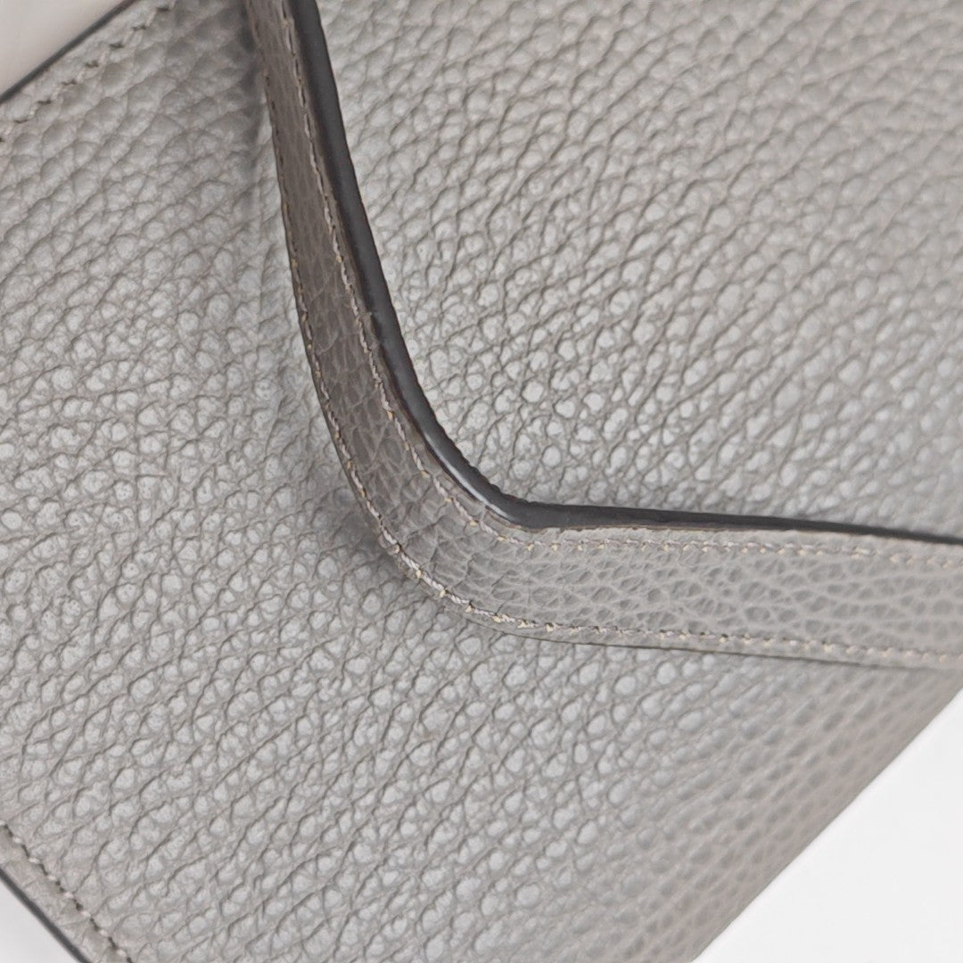Interlocking G Small Calfskin Gray
