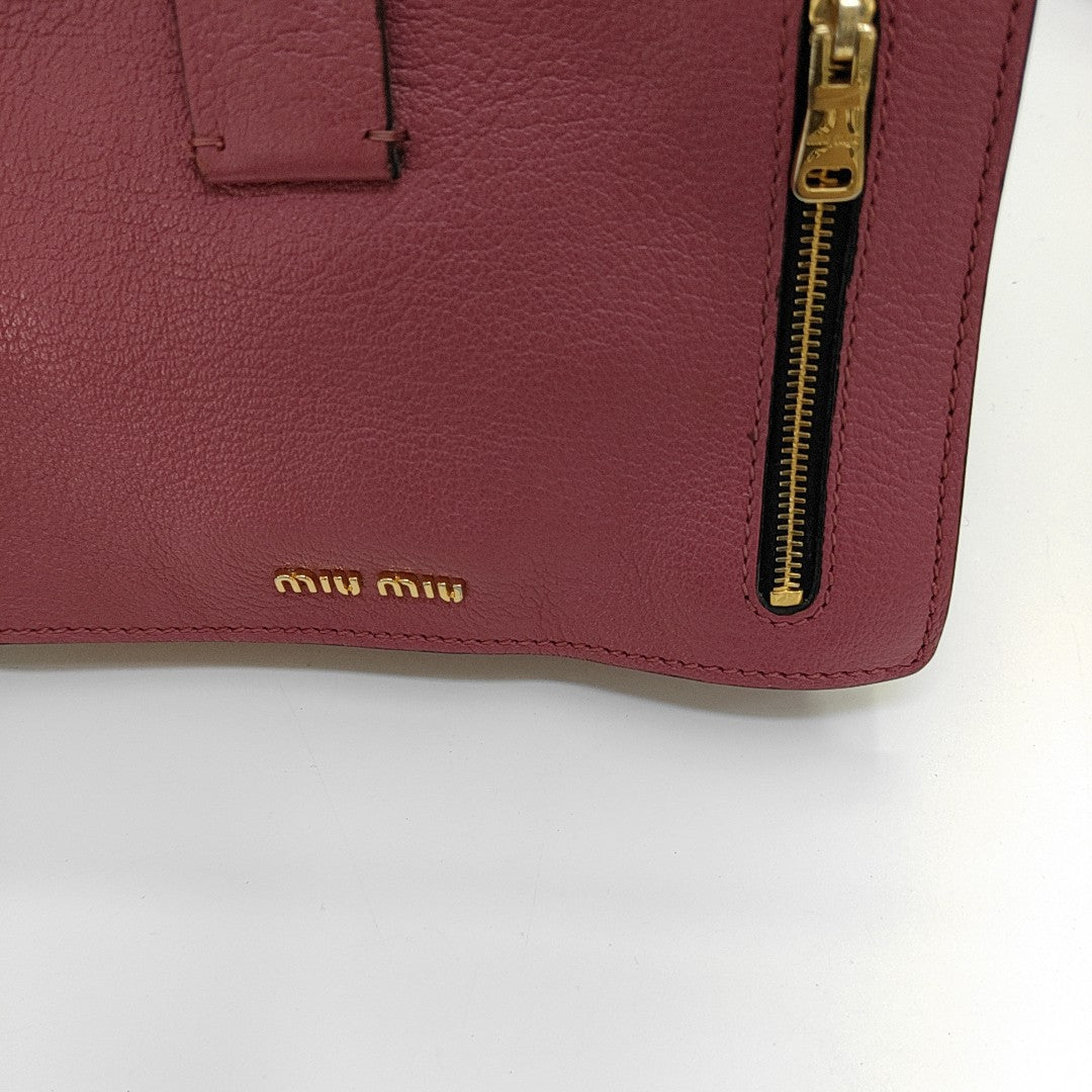 Calfskin Shoulder Bag Red